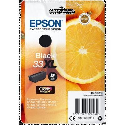 EPSON INKJET NO33XL C13T33514012 BLACK 12.2ML