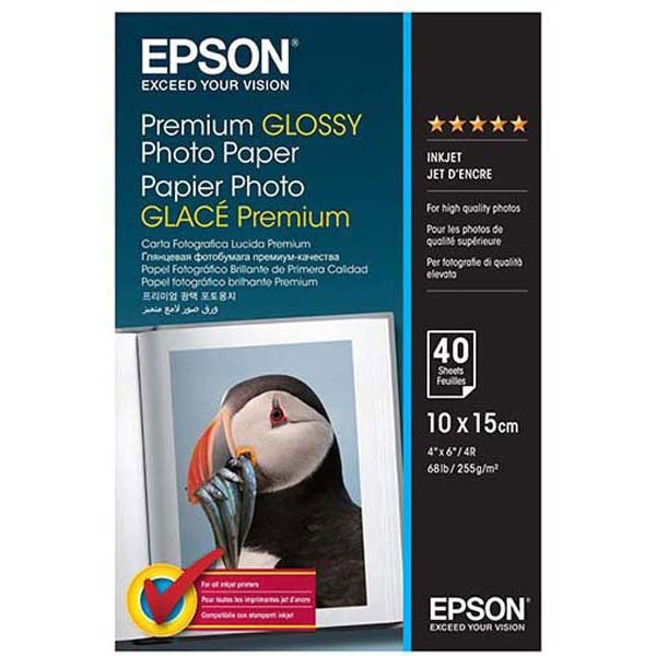 ΧΑΡΤΙ INKJET PHOTO GLOSSY 10X15 255GR EPSON 40 ΦΥΛΛΑ C13S042153