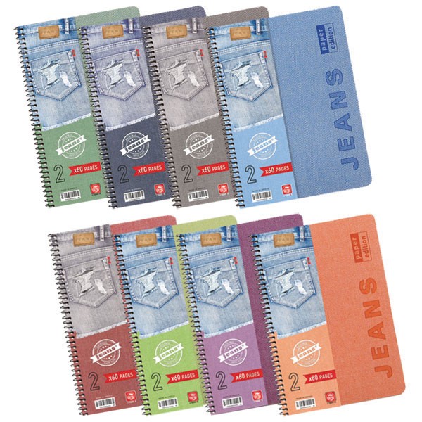 ΤΕΤΡΑΔΙΟ ΣΠΙΡΑΛ JEANS 17X25 5 ΘΕΜΑΤΑ 150Φ 4555-19 TYPOTRUST