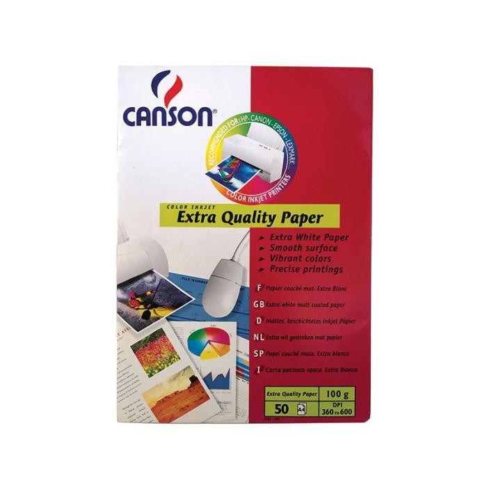 ΧΑΡΤΙ INKJET A4 100GR CANSON EXTRA QUALITY PHOTO 50 ΦΥΛΛΑ